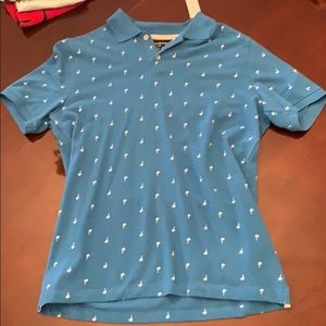 Banana Republic Palm Tree Casual Button Down Polo